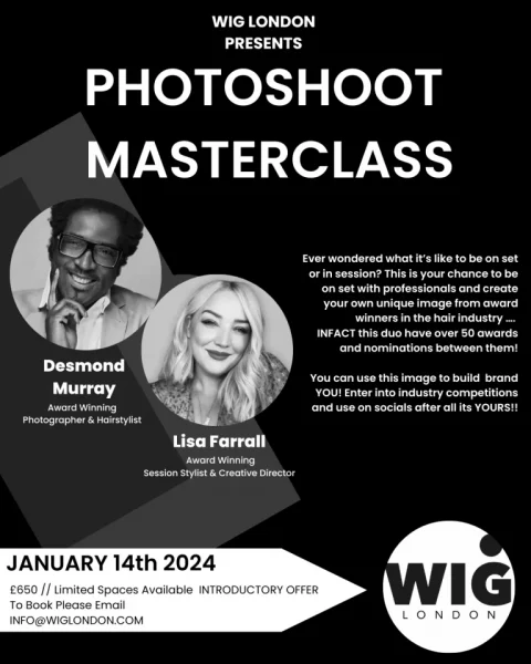 Wig's London Photoshoot masterclass